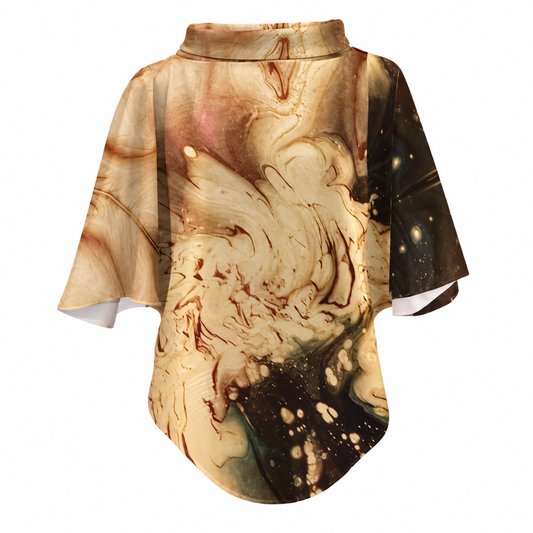 Galaxy Mokran High Collar Poncho