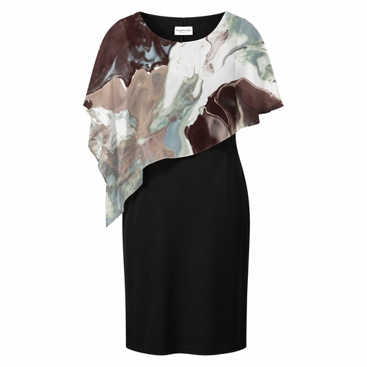 BW Flower Joni Cape Dress