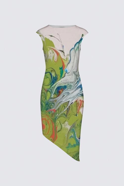 Bird of Paradise Colour Felicia Dress in Scuba