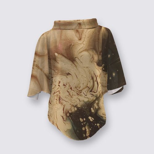 Galaxy Mokran High Collar Poncho