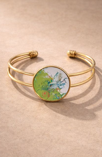 Bird of Paradise Eva Open Bracelet